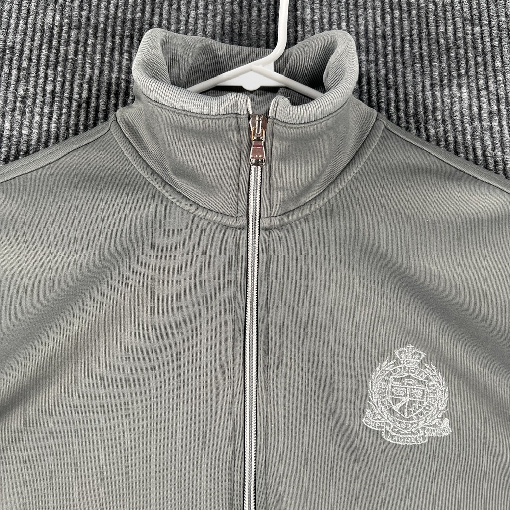 Lauren Ralph Lauren Pullover Active‎ Womens Size Large Gray Long Sleeve Full Zip